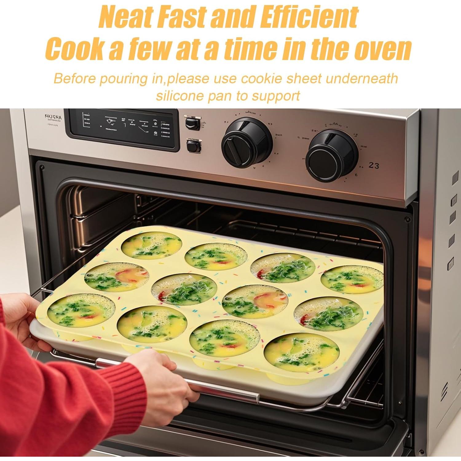 Molde de Silicona para Bocados de Huevo Palksky 12 Cavidades