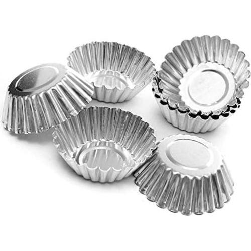 10 Moldes de Huevo de Aluminio LASSUM para Tartas 7 cm