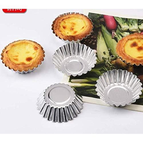 10 Moldes de Huevo de Aluminio LASSUM para Tartas 7 cm