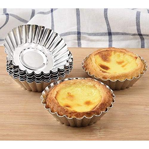 10 Moldes de Huevo de Aluminio LASSUM para Tartas 7 cm
