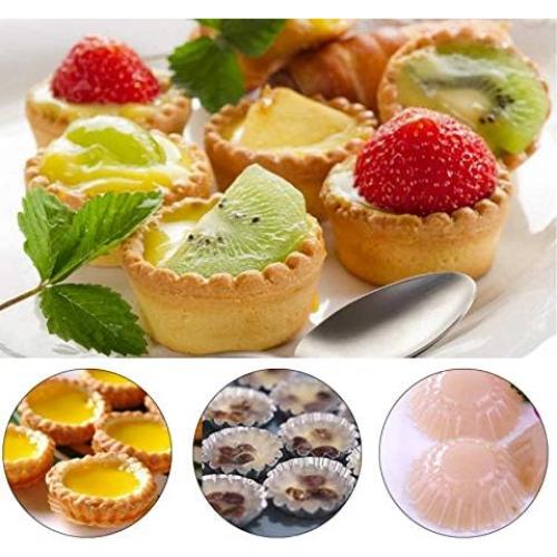 10 Moldes de Huevo de Aluminio LASSUM para Tartas 7 cm