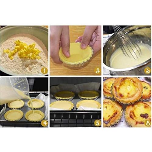 10 Moldes de Huevo de Aluminio LASSUM para Tartas 7 cm