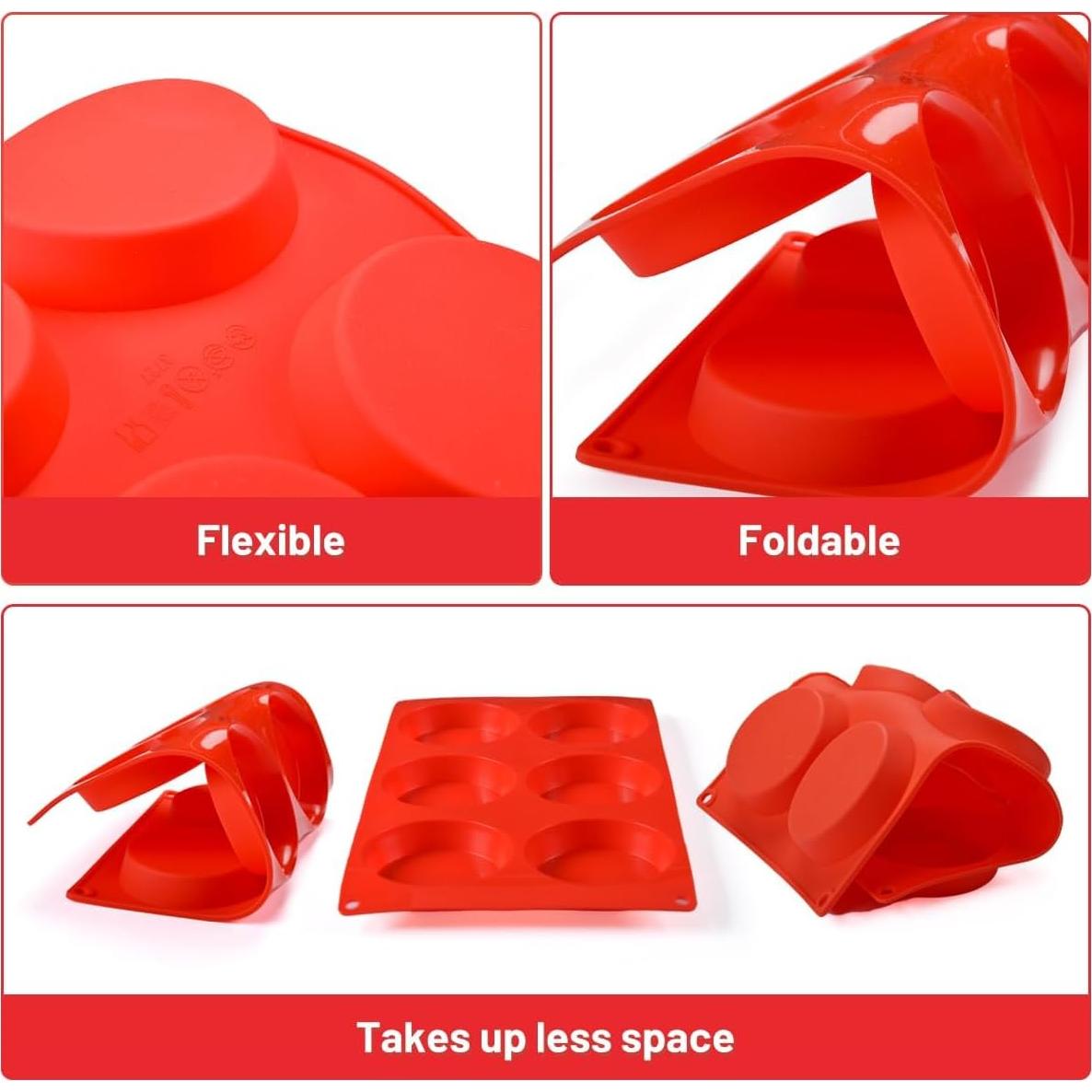 Molde para Muffin Top CAKETIME Silicona 3 Piezas 7,62 cm