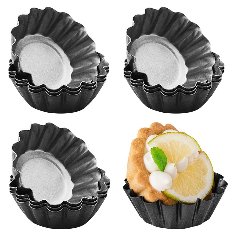 Molde para Tartas de Huevo DaKuan 12 Piezas 6.5 cm