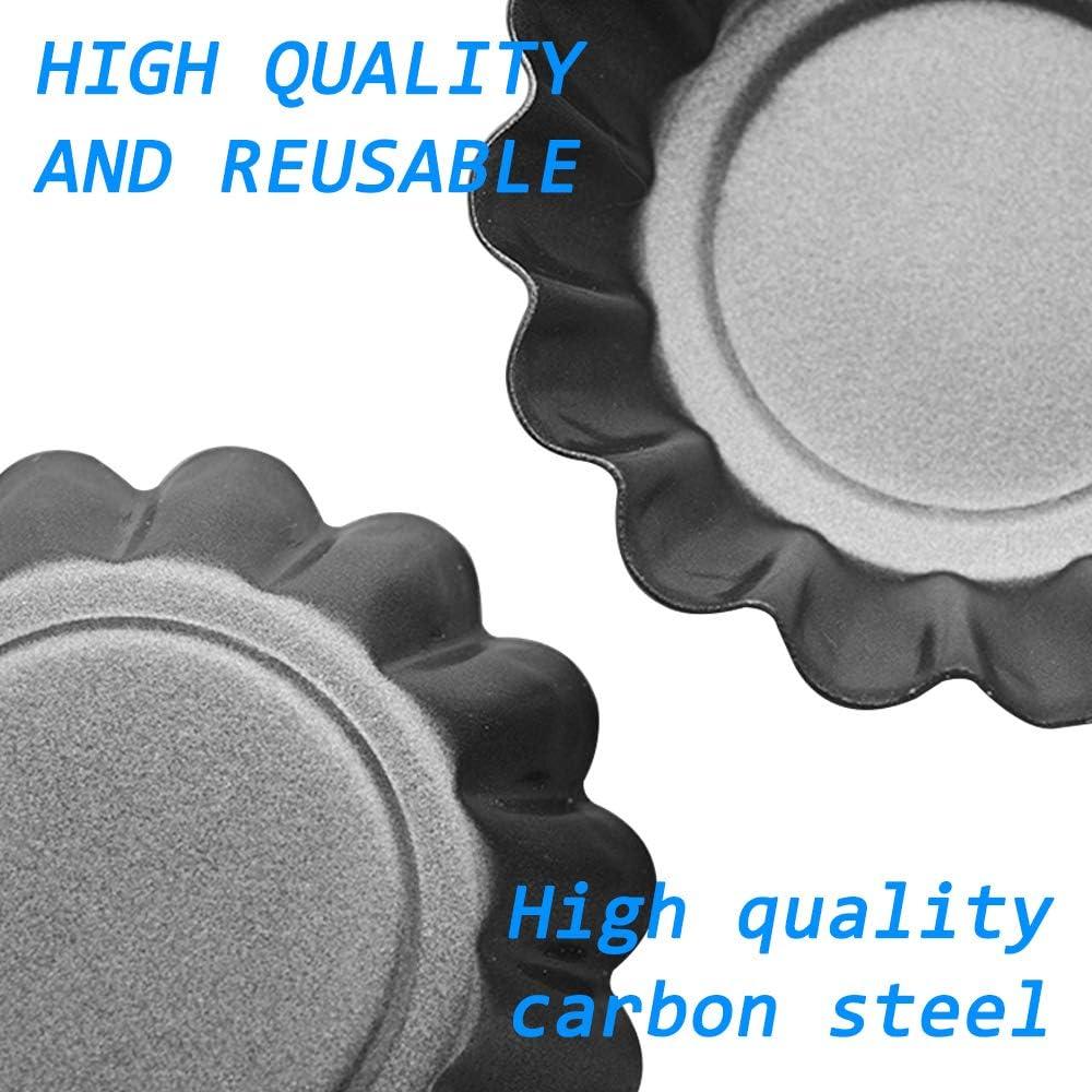 Molde para Tartas de Huevo DaKuan 12 Piezas 6.5 cm