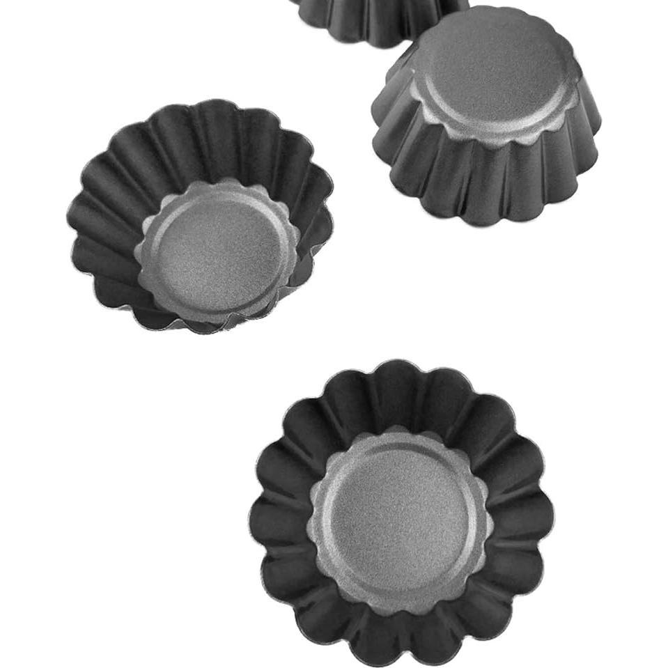 Molde para Tartas de Huevo DaKuan 12 Piezas 6.5 cm