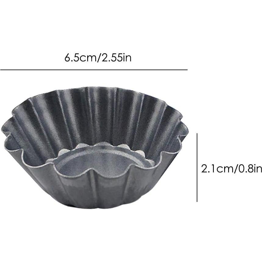 Molde para Tartas de Huevo DaKuan 12 Piezas 6.5 cm