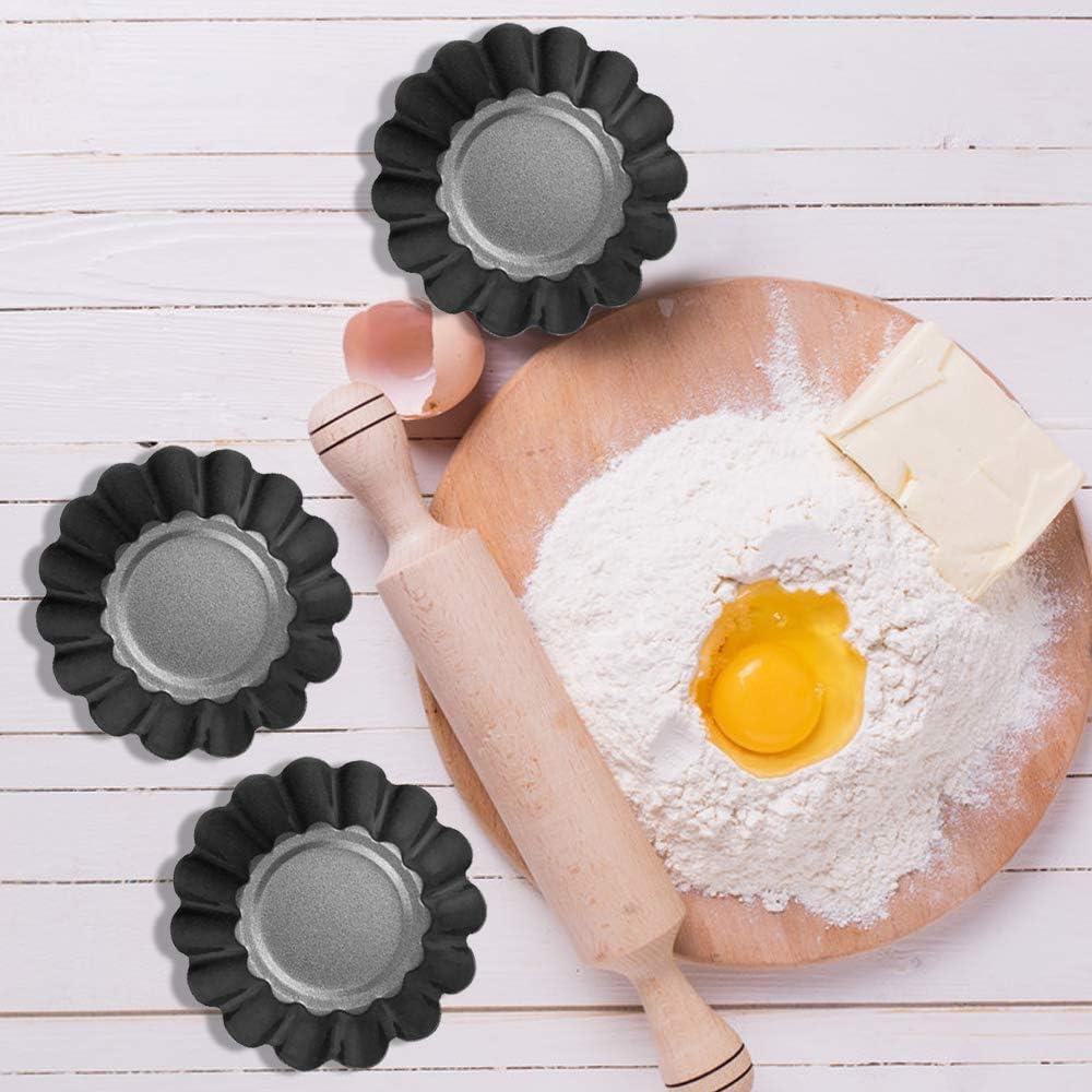 Molde para Tartas de Huevo DaKuan 12 Piezas 6.5 cm