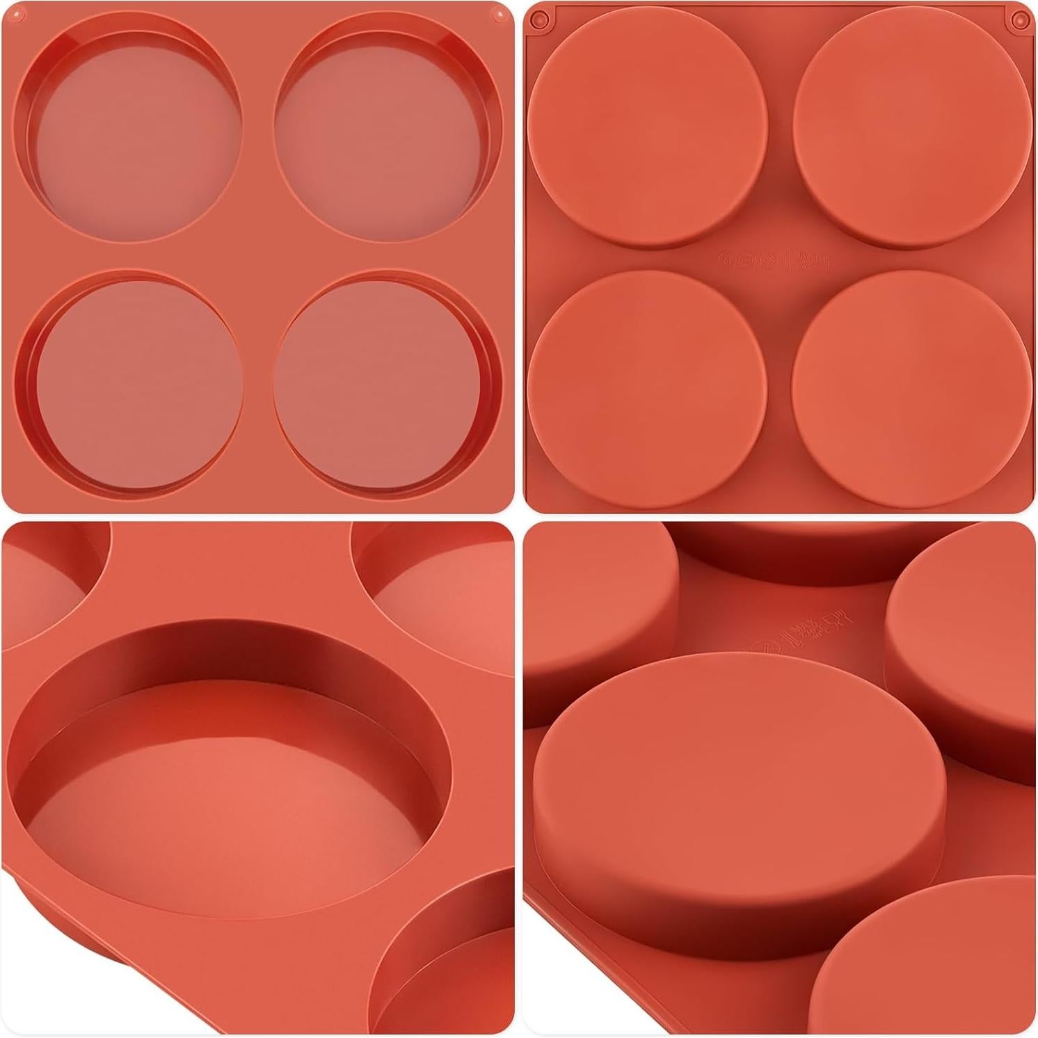 Moldes de Silicona Ocmoiy Jumbo 3 Piezas 10 cm Antiadherentes