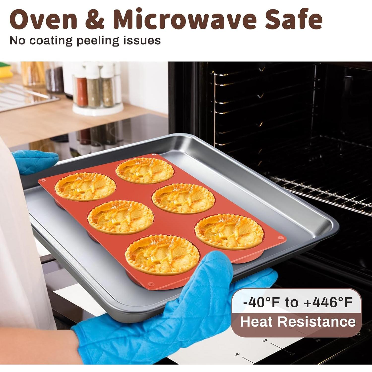 Moldes de Silicona Ocmoiy Jumbo 3 Piezas 10 cm Antiadherentes