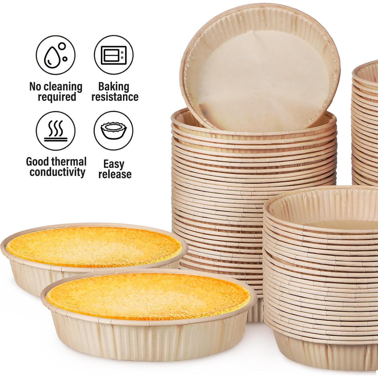 Moldes para Hornear Luxshiny 100 Pcs 10.97 cm Desechables