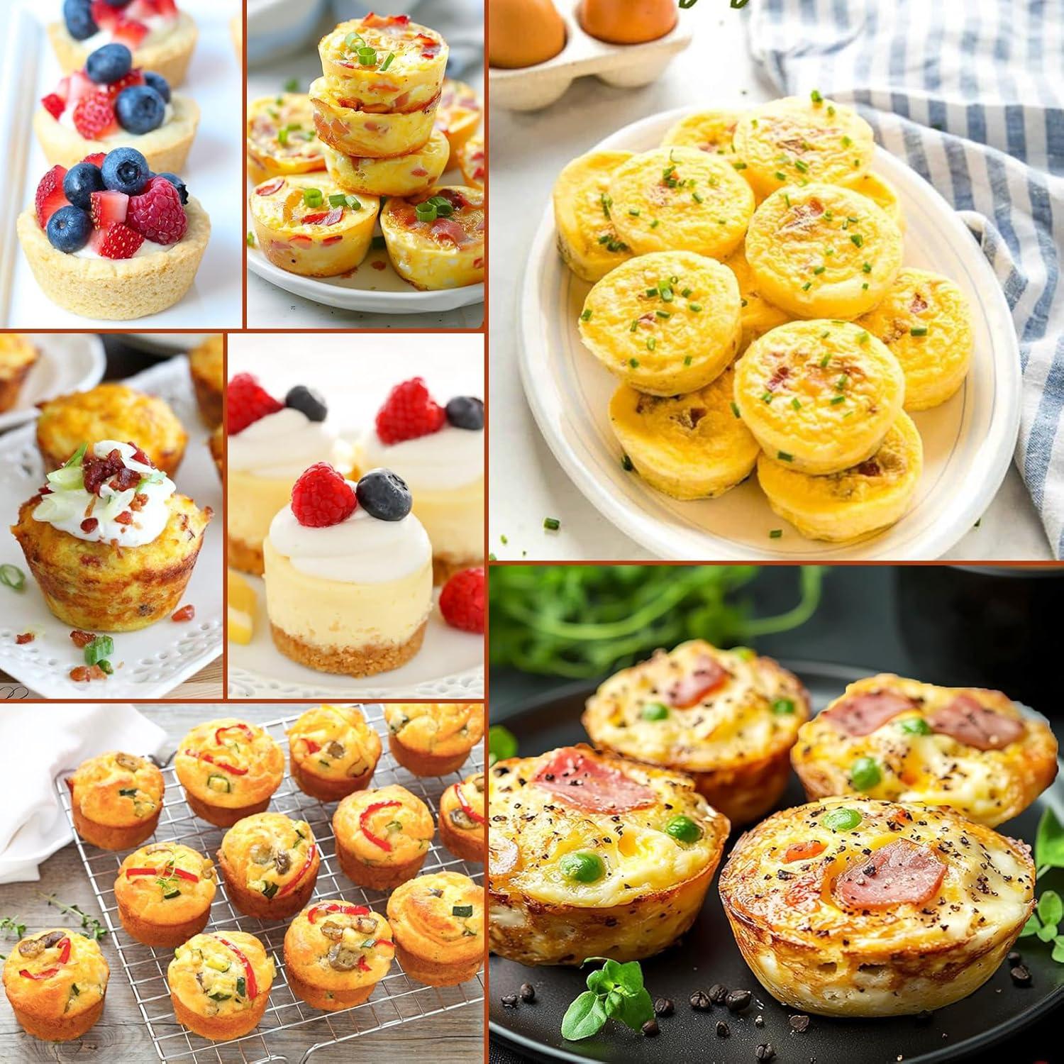 Moldes de Silicona Juome para Hornear 12 Tazas Antiadherente