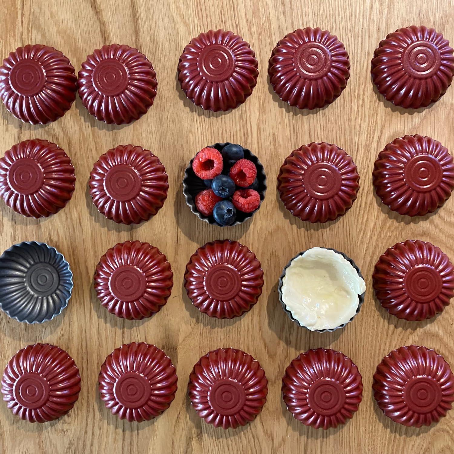 Set de 20 Moldes Mini para Tartas de Huevo CULIMI 6 cm