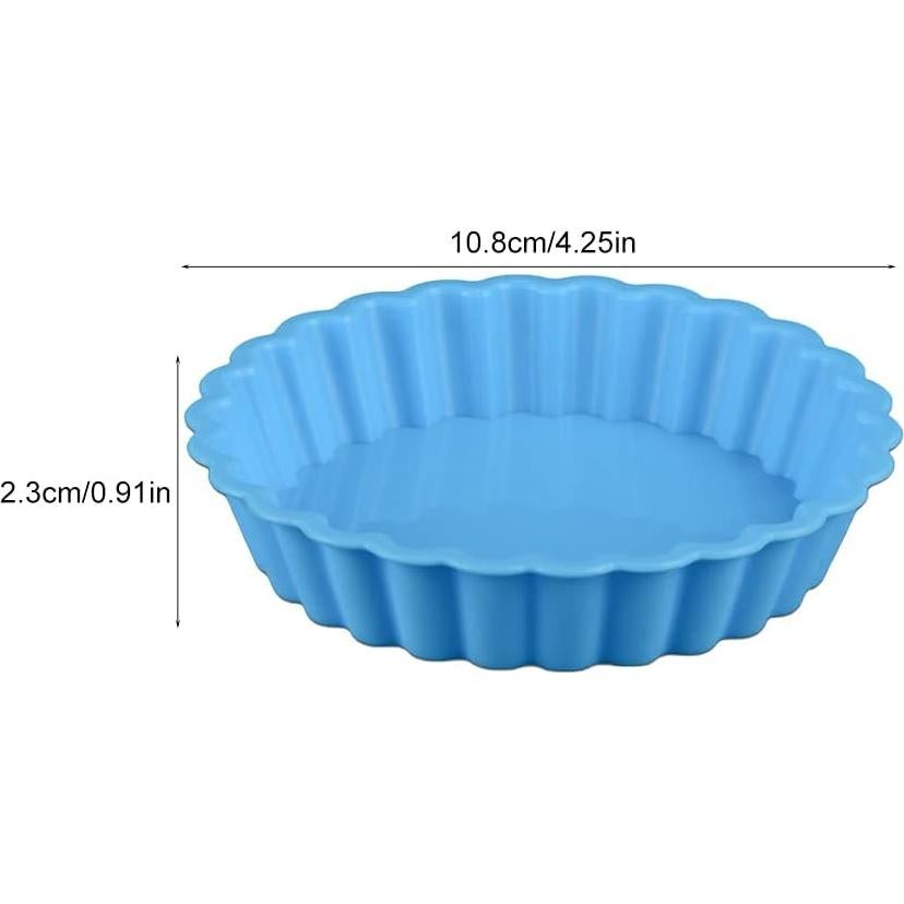 8 Moldes de Silicona para Tartas Mini Redondos 10.8 cm