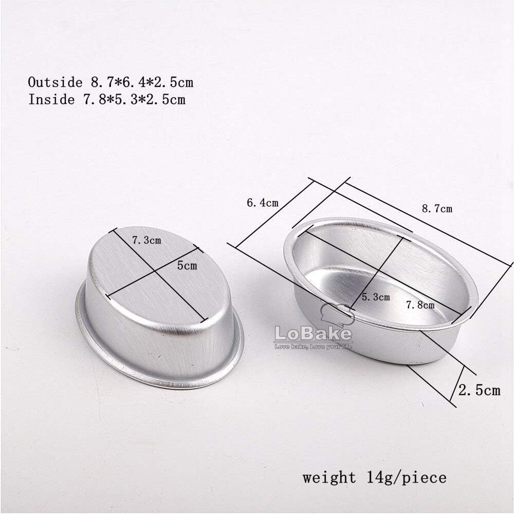 10 Moldes de Huevo Aluminio LoBake 6.4x8.7cm para Postres
