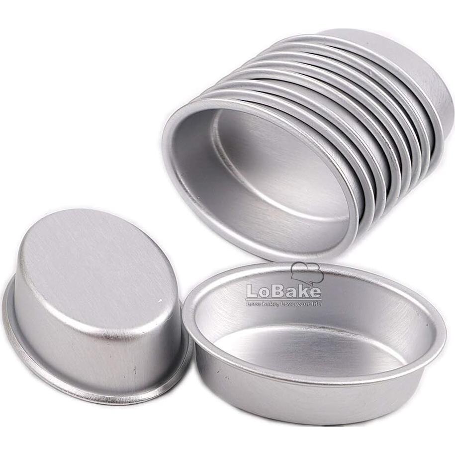 10 Moldes de Huevo Aluminio LoBake 6.4x8.7cm para Postres