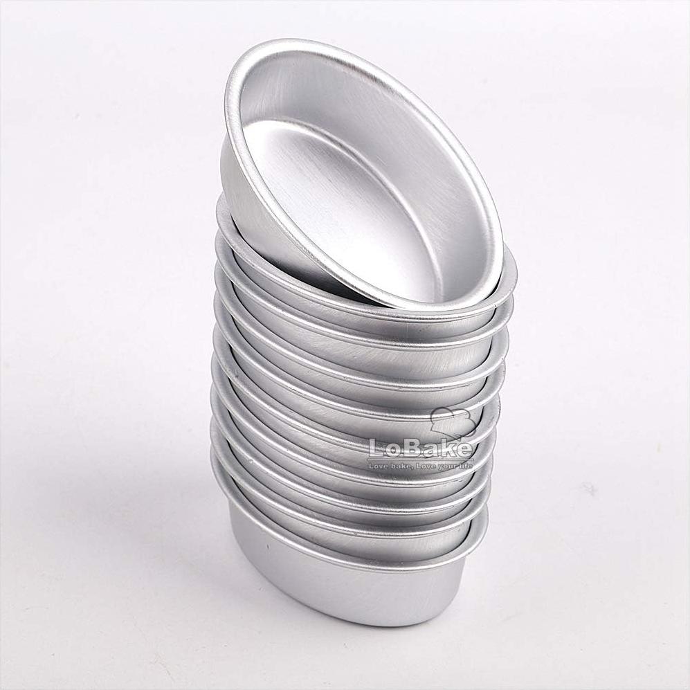 10 Moldes de Huevo Aluminio LoBake 6.4x8.7cm para Postres