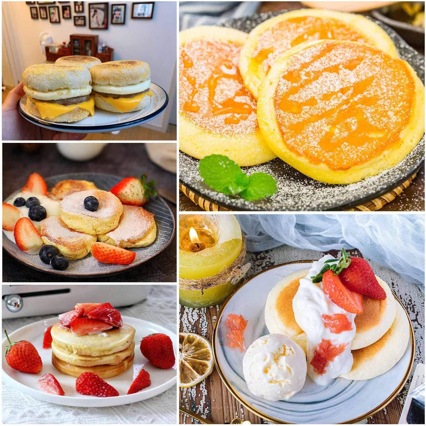 Anillos para Muffins Ingleses FANGSUN 10,16 cm Acero Inoxidable