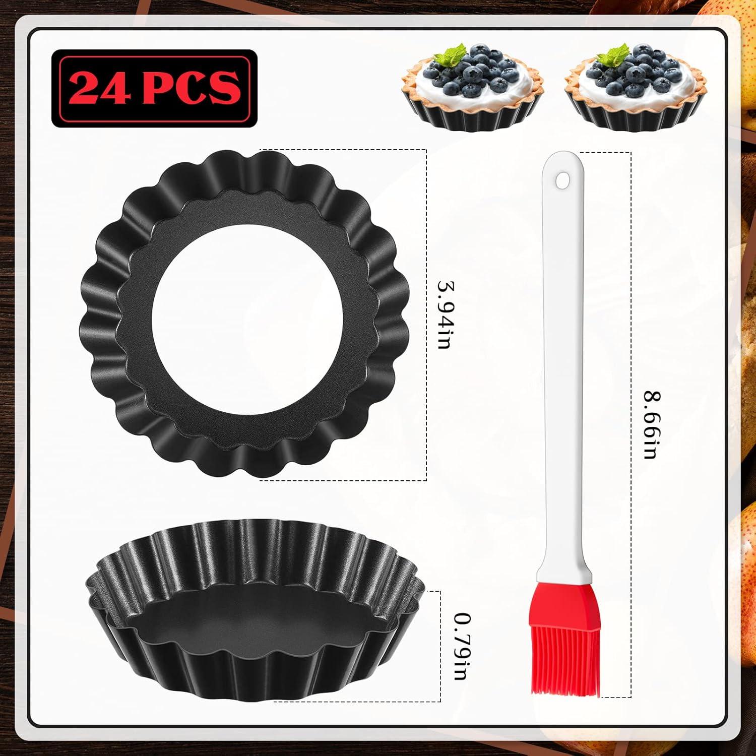24 Moldes Redondos Antiadherentes 10 cm Patelai