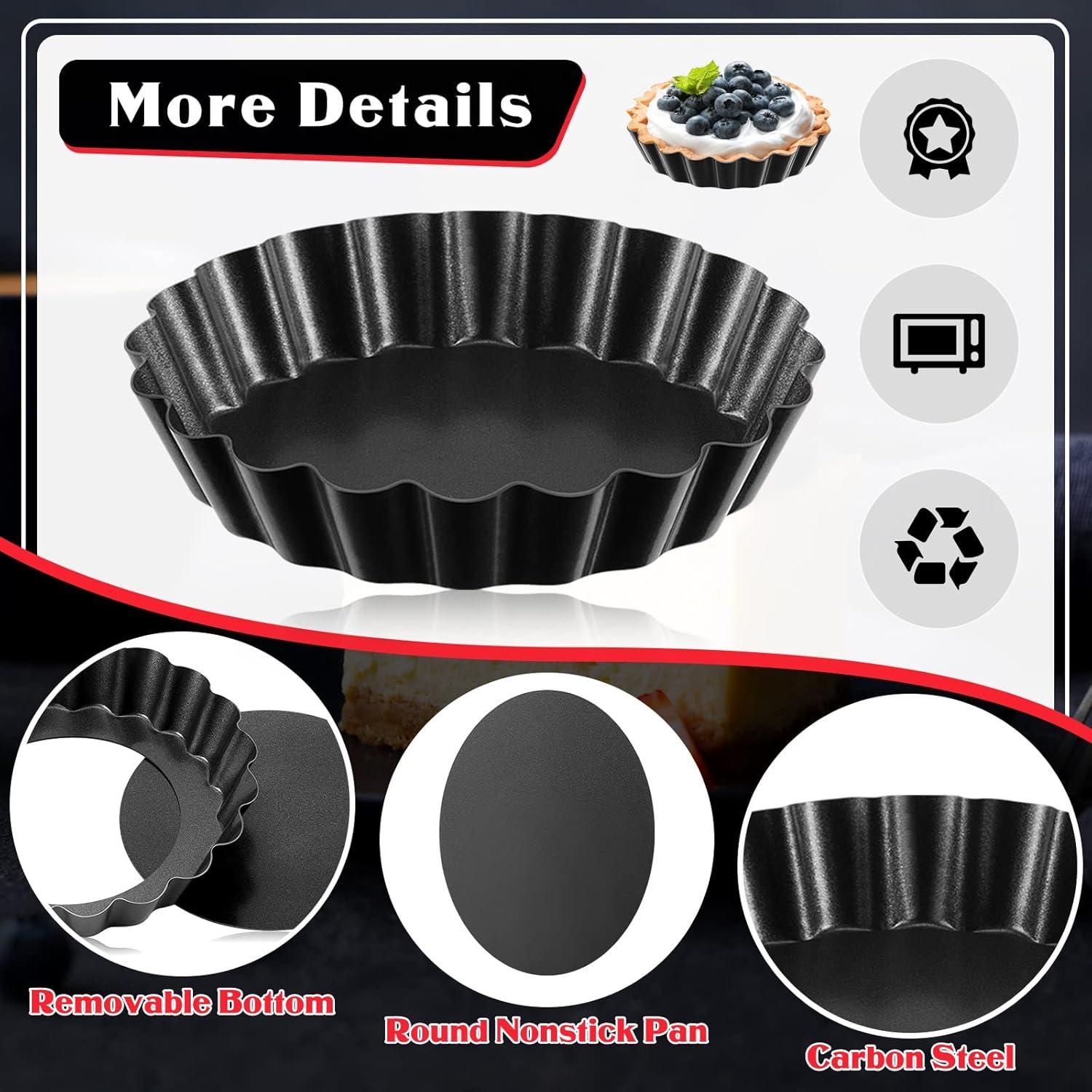 24 Moldes Redondos Antiadherentes 10 cm Patelai