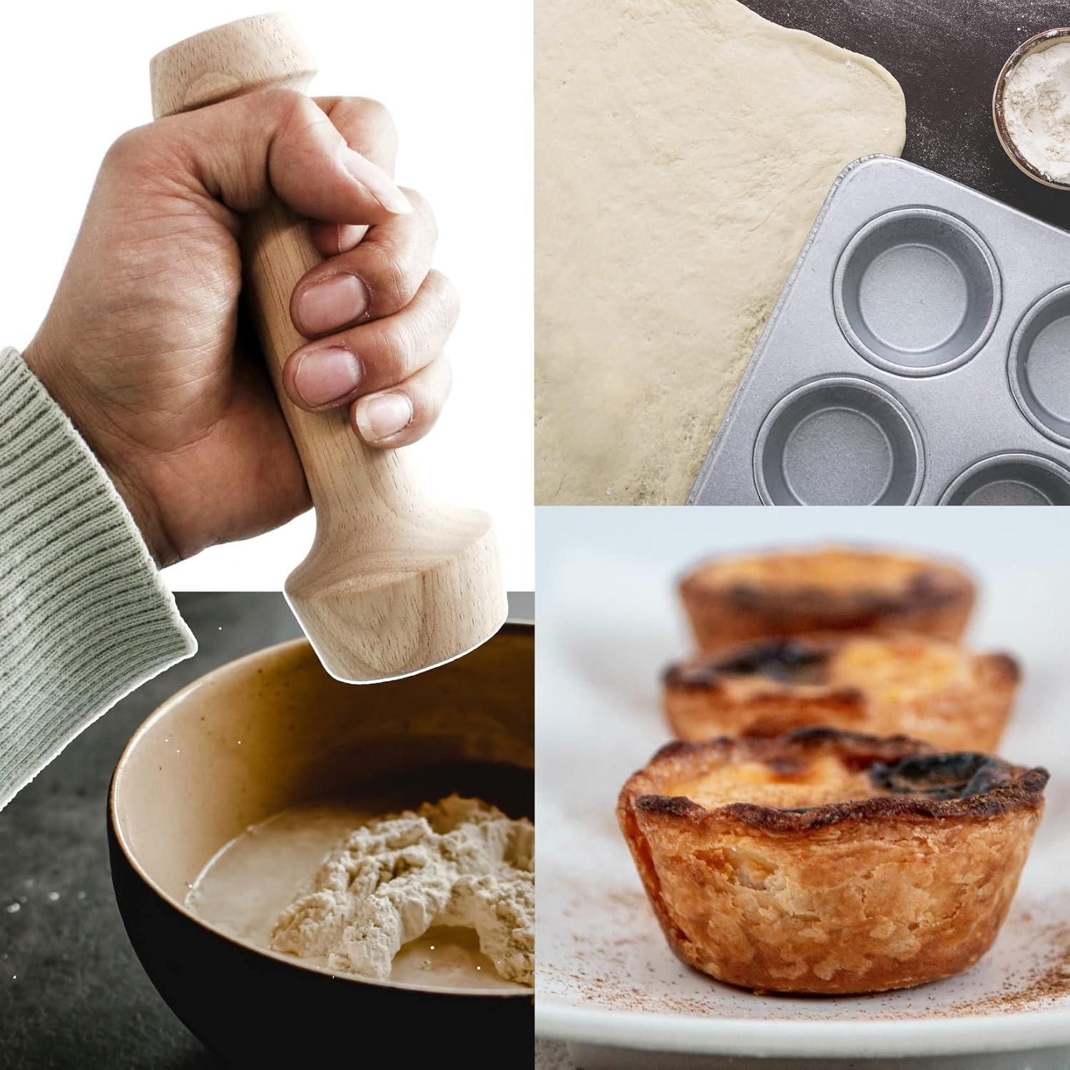 Juego de Prensadores de Tartas Anfu - Herramientas de Madera