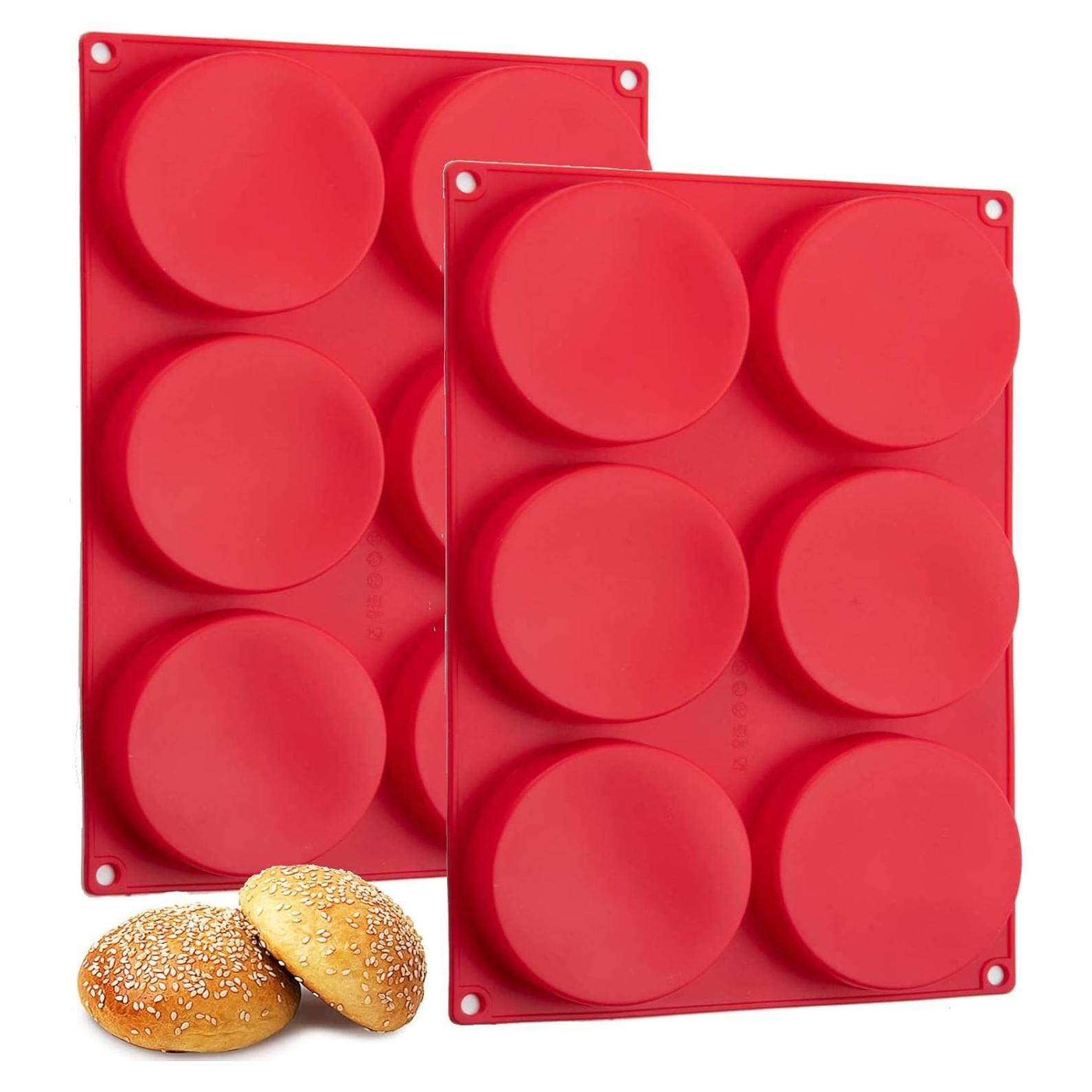 Moldes de Silicona Dootafy 2 Pack para Pan de Hamburguesa 10 cm