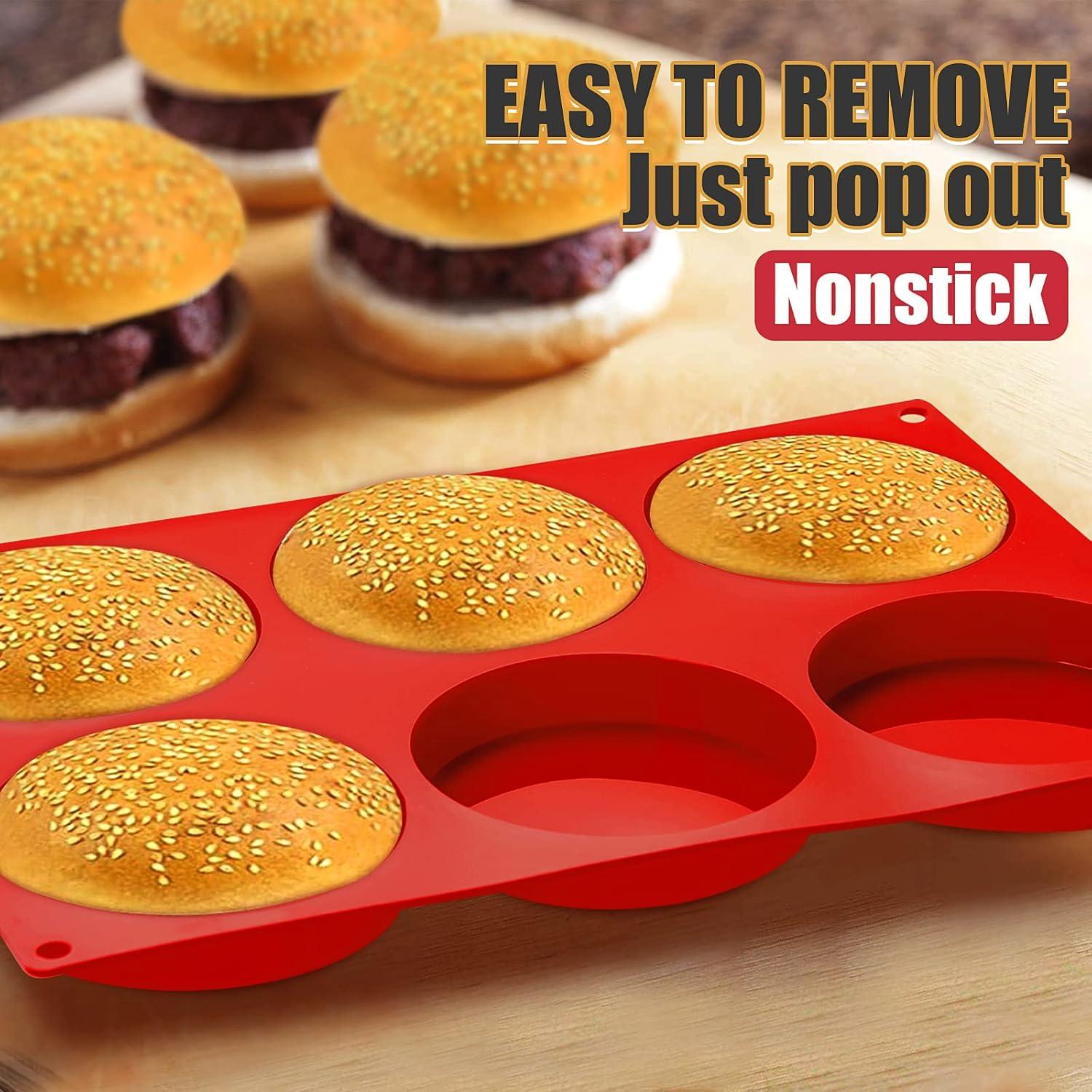 Moldes de Silicona Dootafy 2 Pack para Pan de Hamburguesa 10 cm