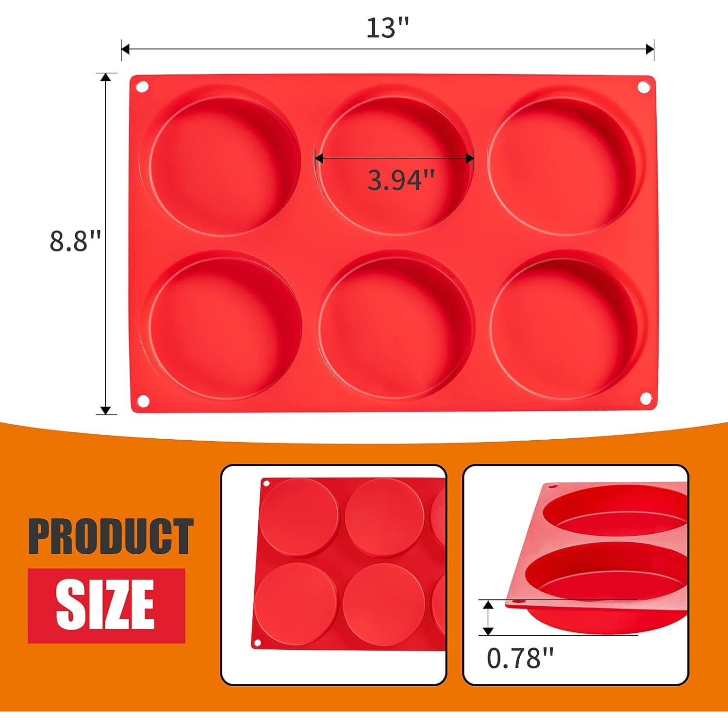 Moldes de Silicona Dootafy 2 Pack para Pan de Hamburguesa 10 cm