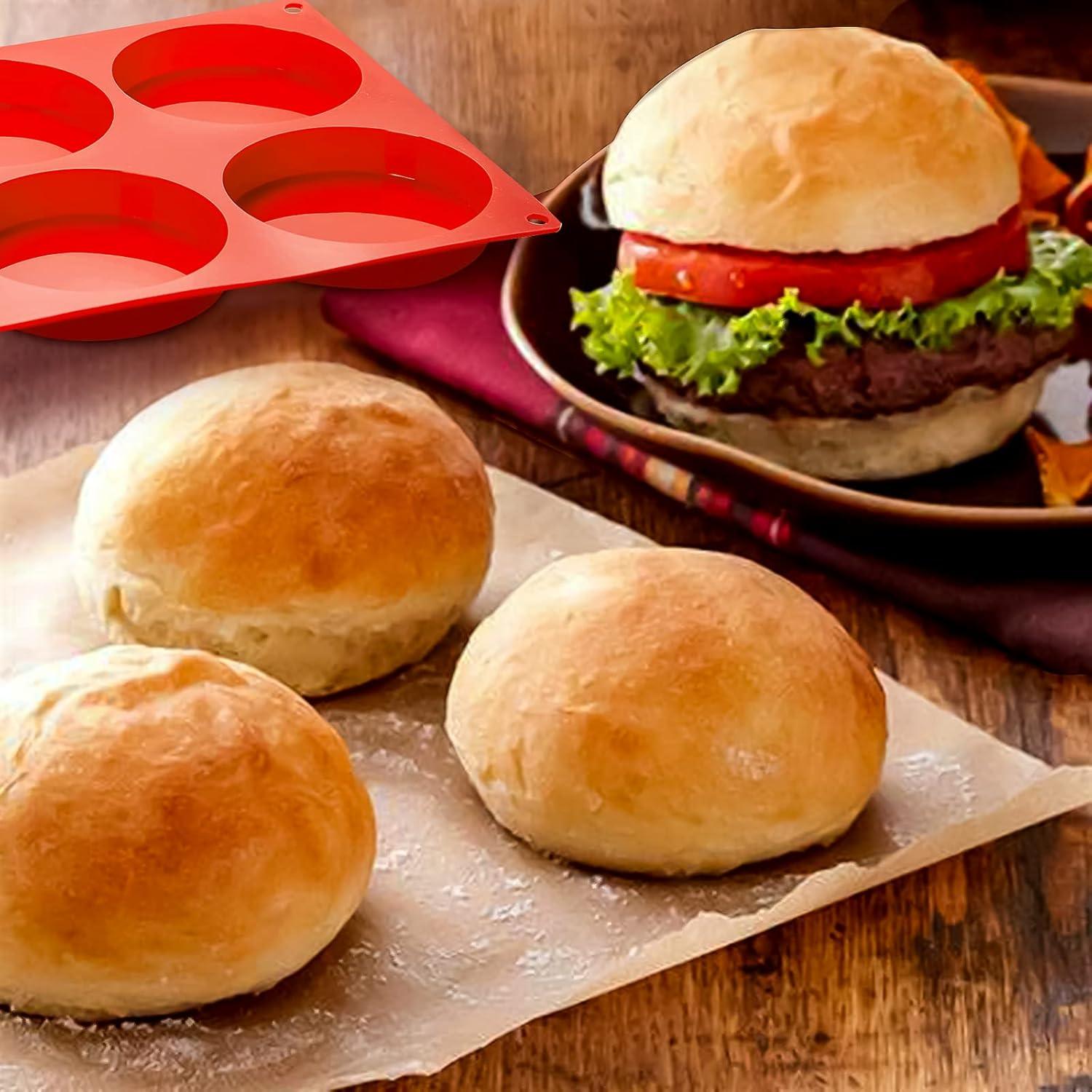 Moldes de Silicona Dootafy 2 Pack para Pan de Hamburguesa 10 cm