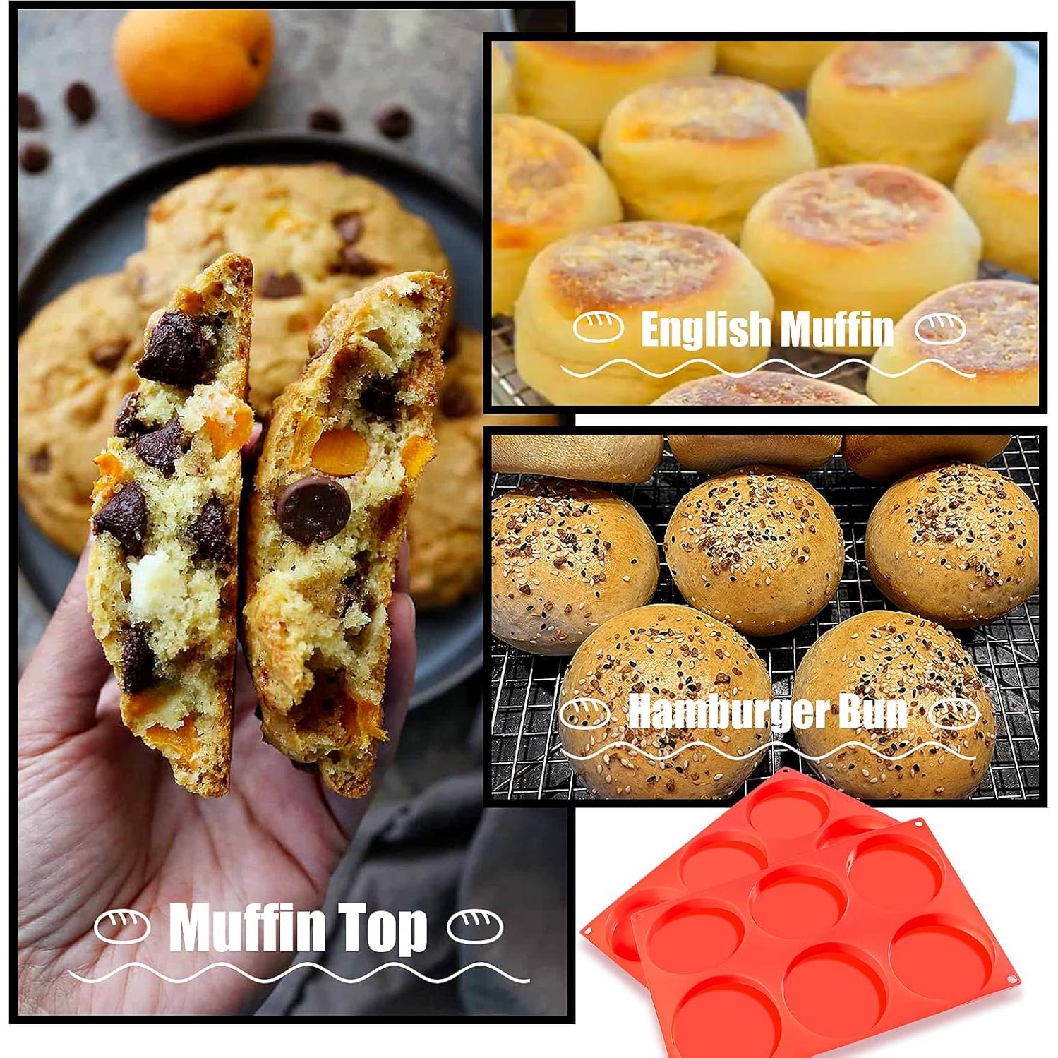 Moldes de Silicona Dootafy 2 Pack para Pan de Hamburguesa 10 cm