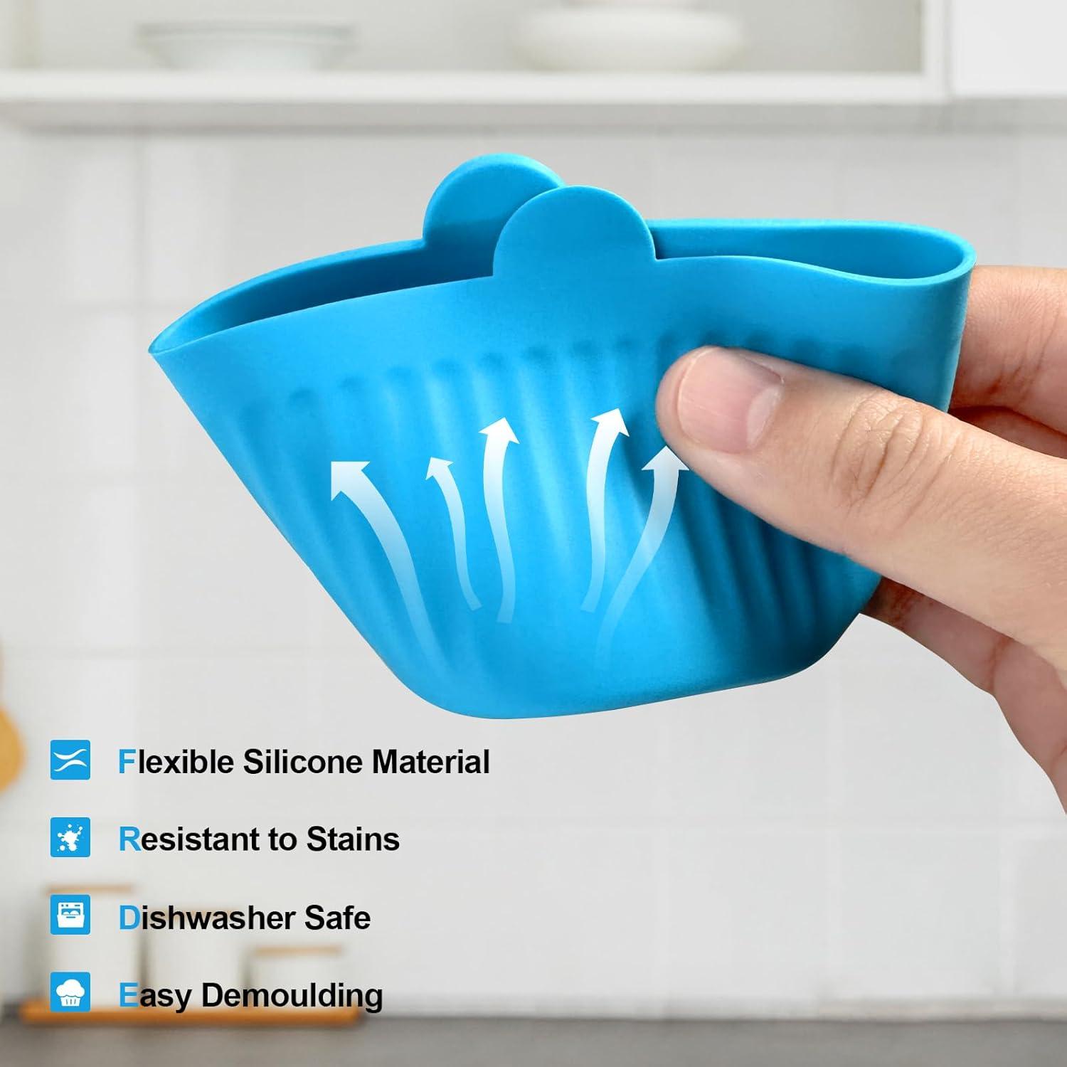 8 Moldes de Silicona YINARONG para Horno de Aire 192ml