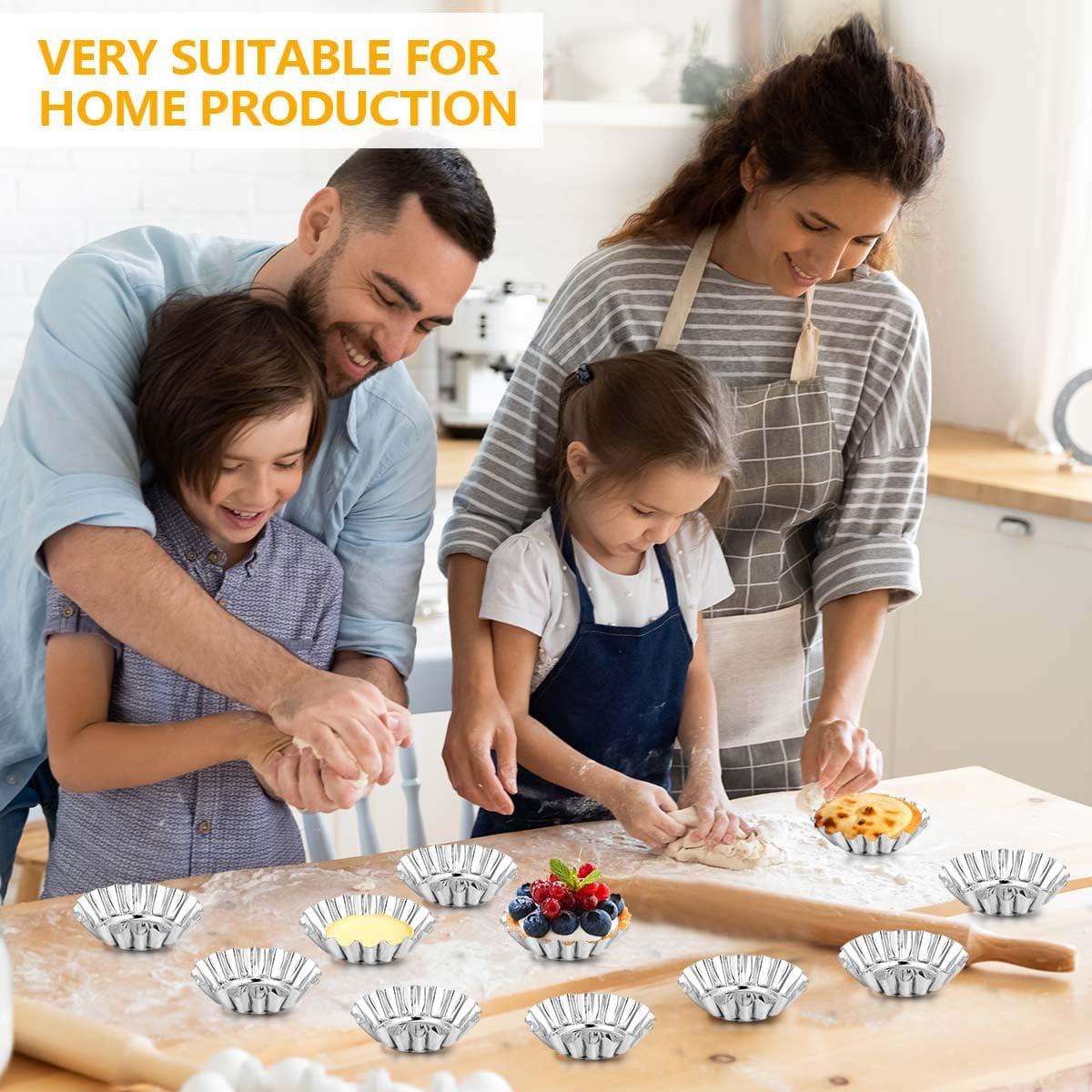 Moldes para Tartas OBTANIM 20 Pcs Acero Inoxidable 7.6 cm