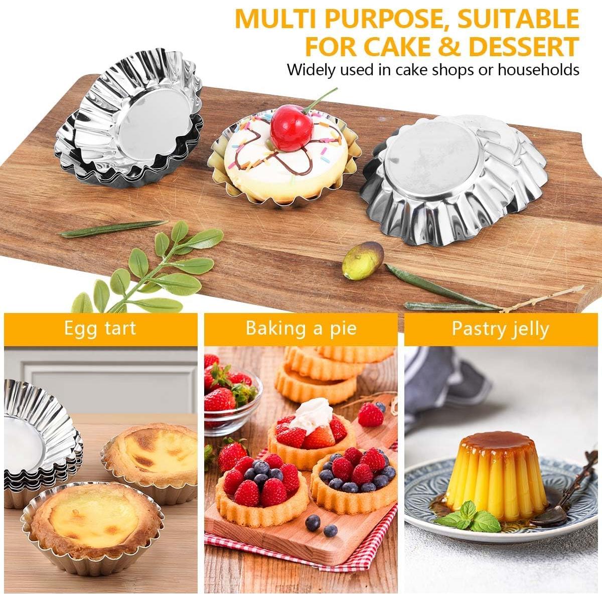 Moldes para Tartas OBTANIM 20 Pcs Acero Inoxidable 7.6 cm