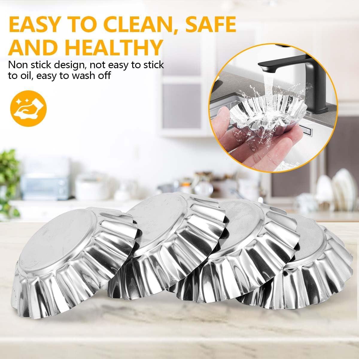 Moldes para Tartas OBTANIM 20 Pcs Acero Inoxidable 7.6 cm