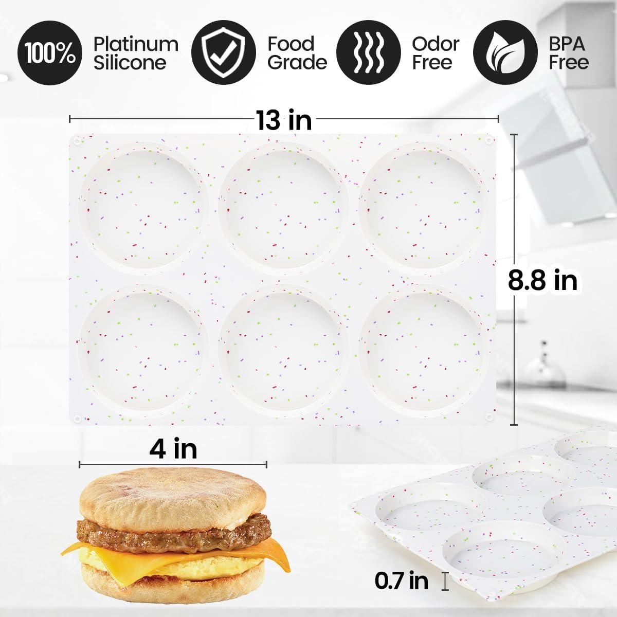 Molde para Muffin Jumbo CAKETIME Silicona 2 Piezas 10,16 cm