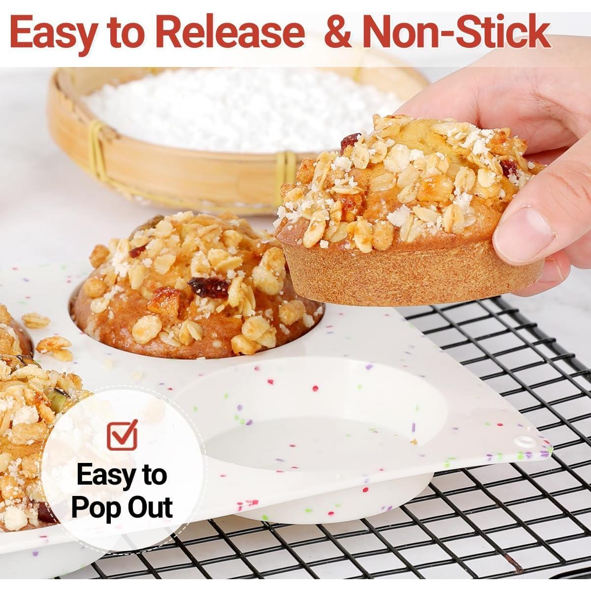 Molde para Muffin Jumbo CAKETIME Silicona 2 Piezas 10,16 cm