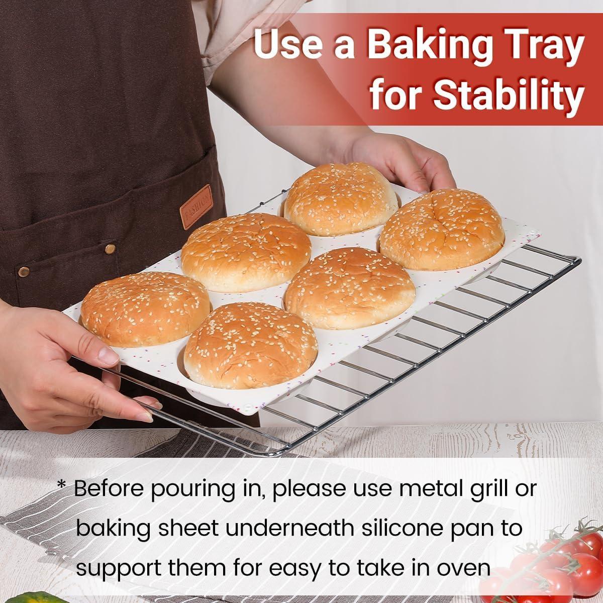 Molde para Muffin Jumbo CAKETIME Silicona 2 Piezas 10,16 cm