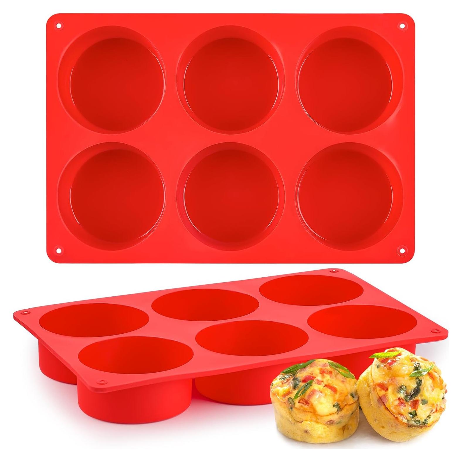 Molde de Silicona Antiadherente Puyeipt 3" Redondo 2 Pzs