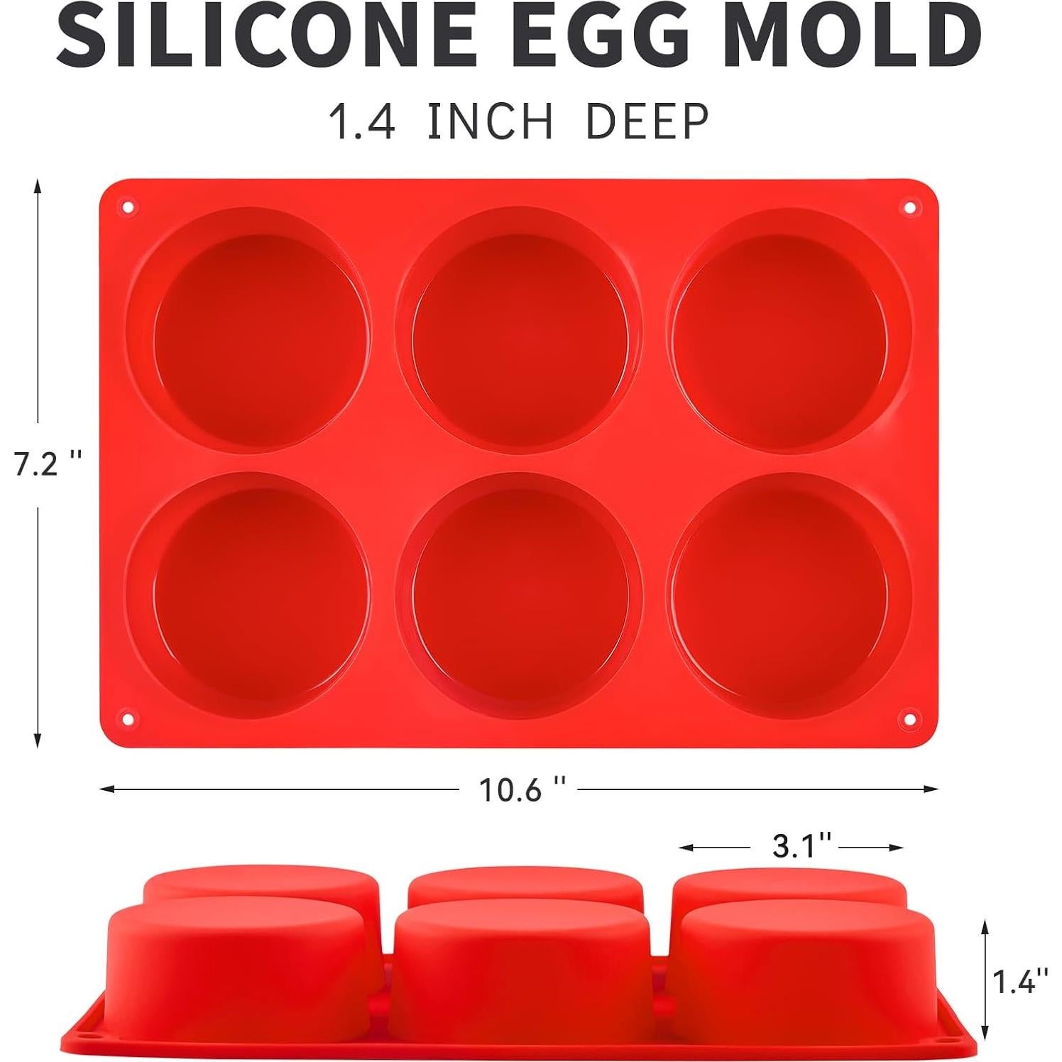 Molde de Silicona Antiadherente Puyeipt 3" Redondo 2 Pzs