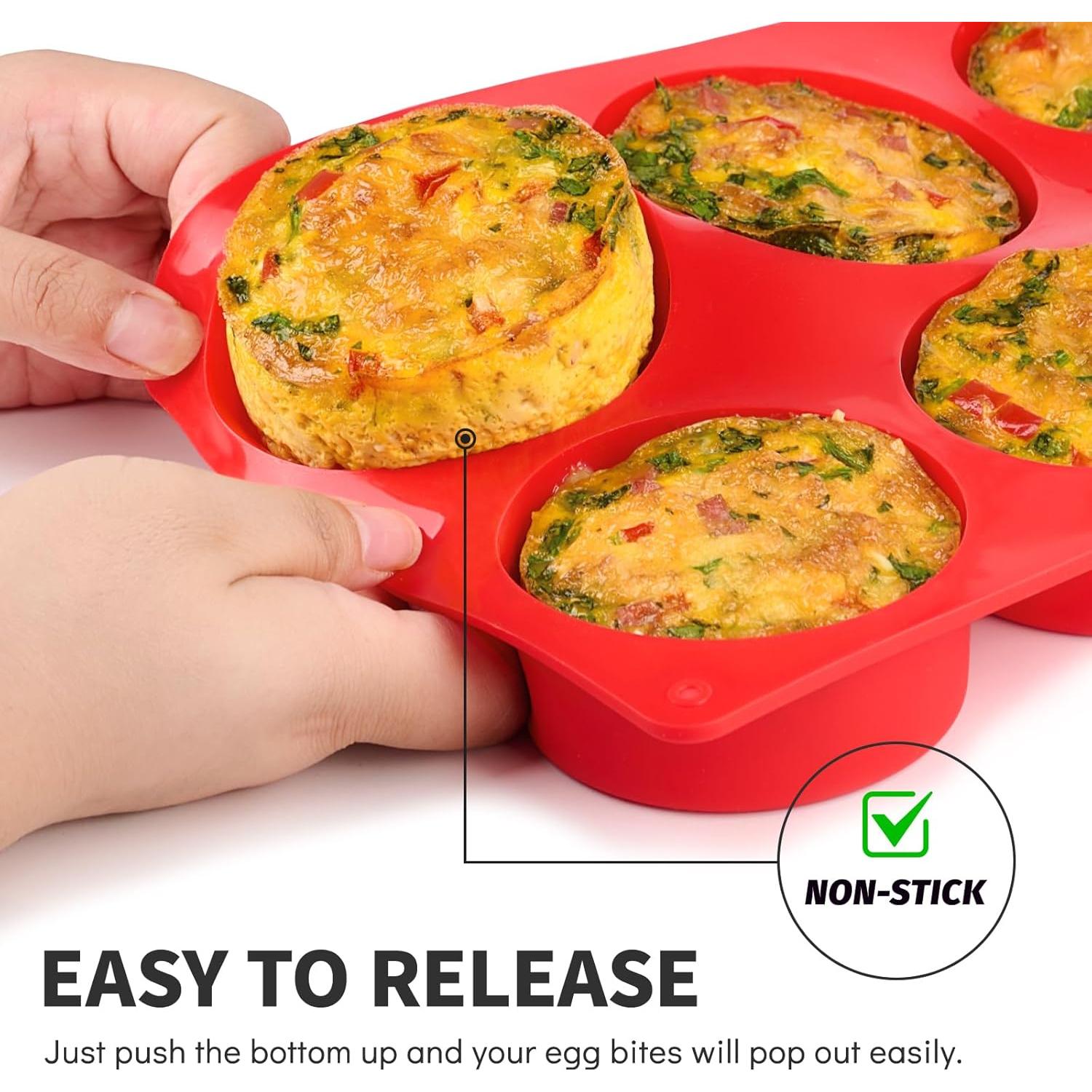 Molde de Silicona Antiadherente Puyeipt 3" Redondo 2 Pzs