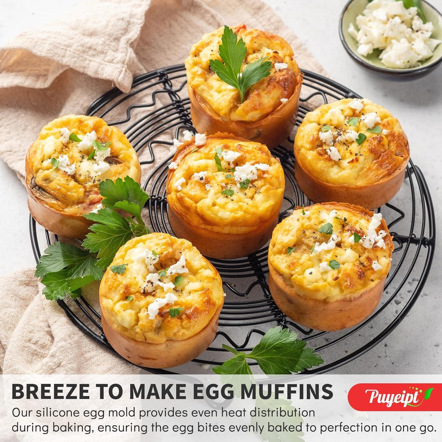 Molde de Silicona Antiadherente Puyeipt 3" Redondo 2 Pzs