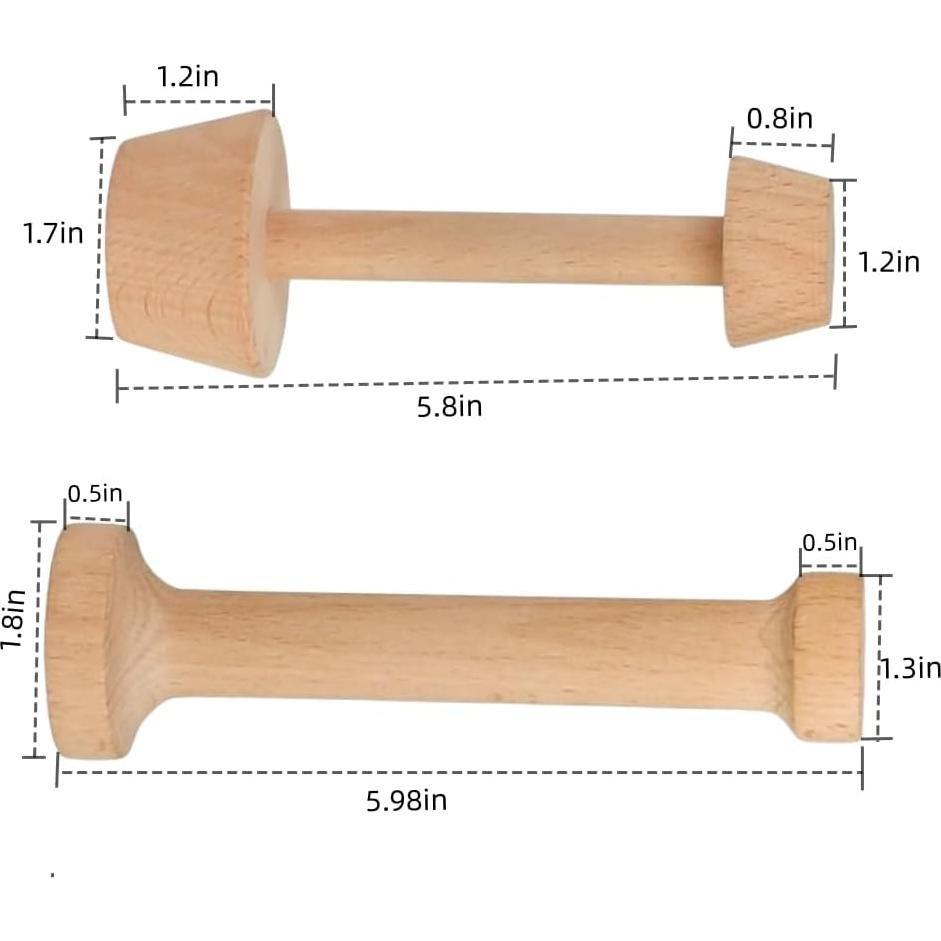 Juego de Prensadores de Tartas de Madera POFUIERKN 20 cm