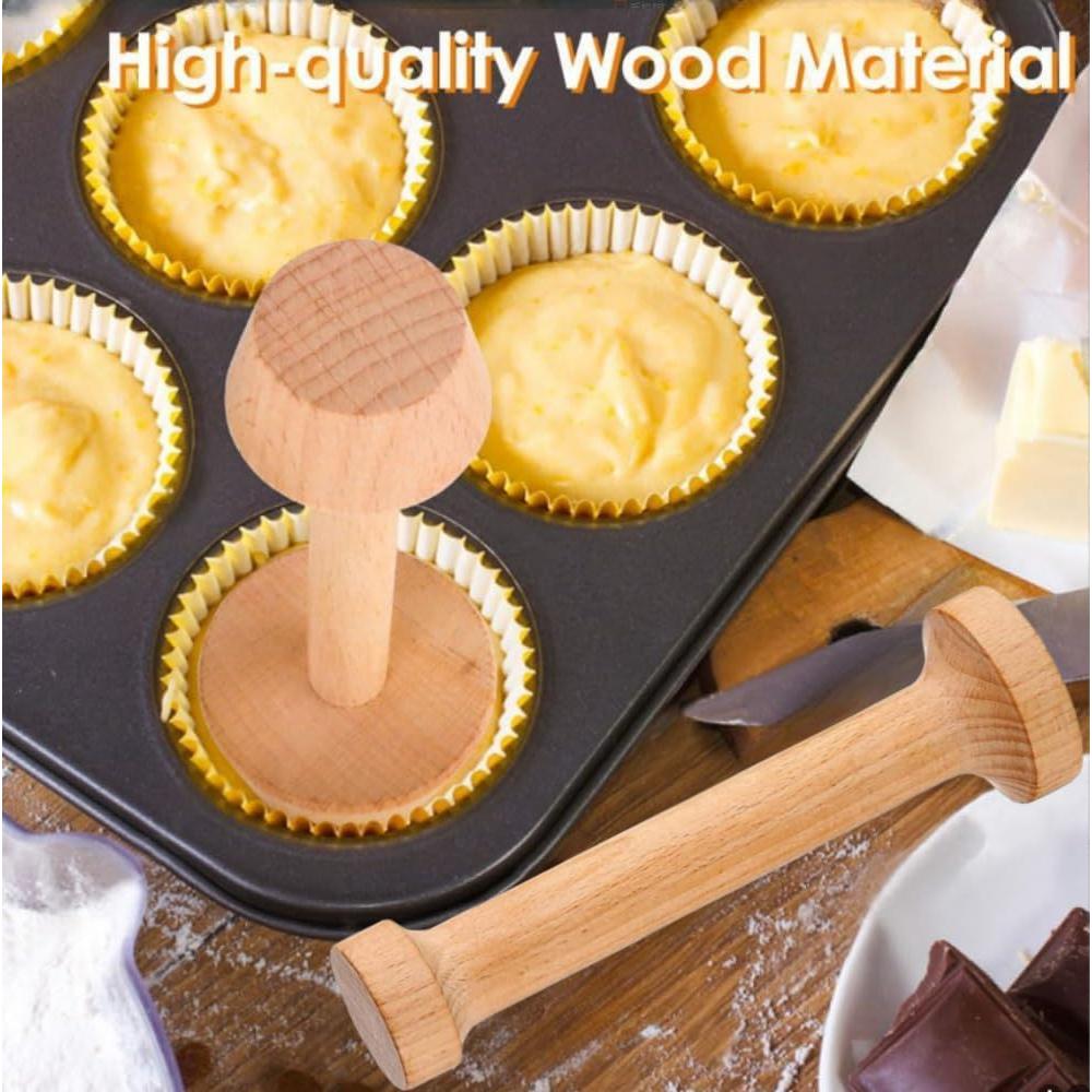 Juego de Prensadores de Tartas de Madera POFUIERKN 20 cm