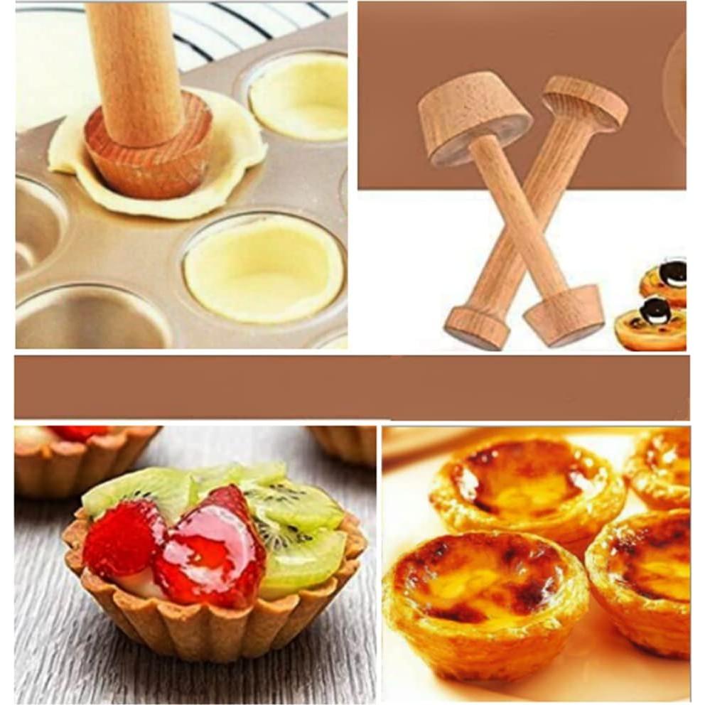 Juego de Prensadores de Tartas de Madera POFUIERKN 20 cm