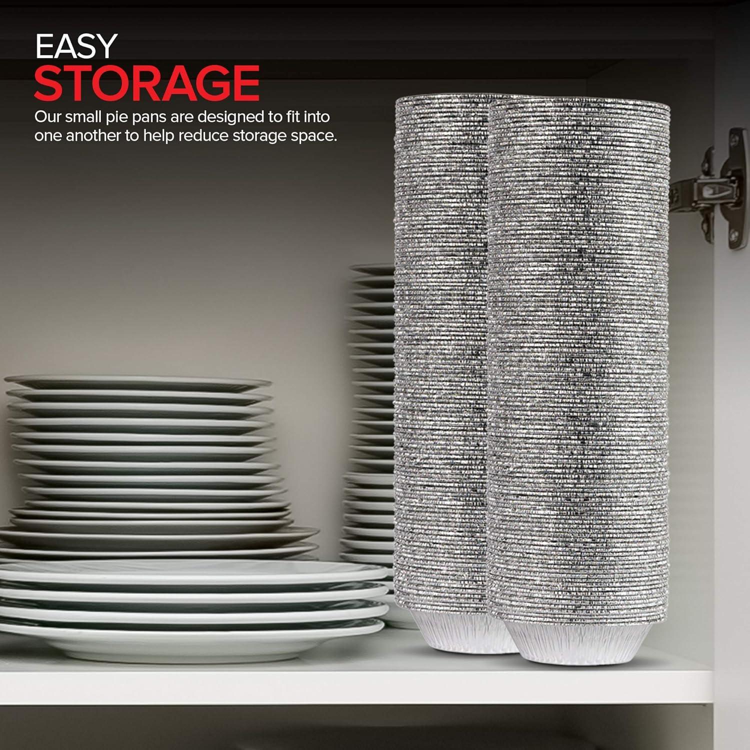 Sartenes de Mini Pastel Desechables Stock Your Home 100 Unidades 8,57 cm