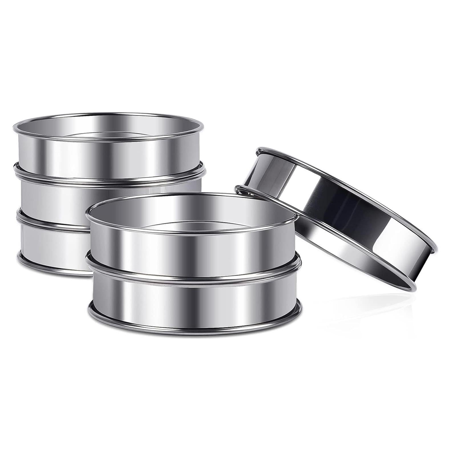 Anillos para Muffin Inglés 10.5 cm Acero Inoxidable 6 Piezas