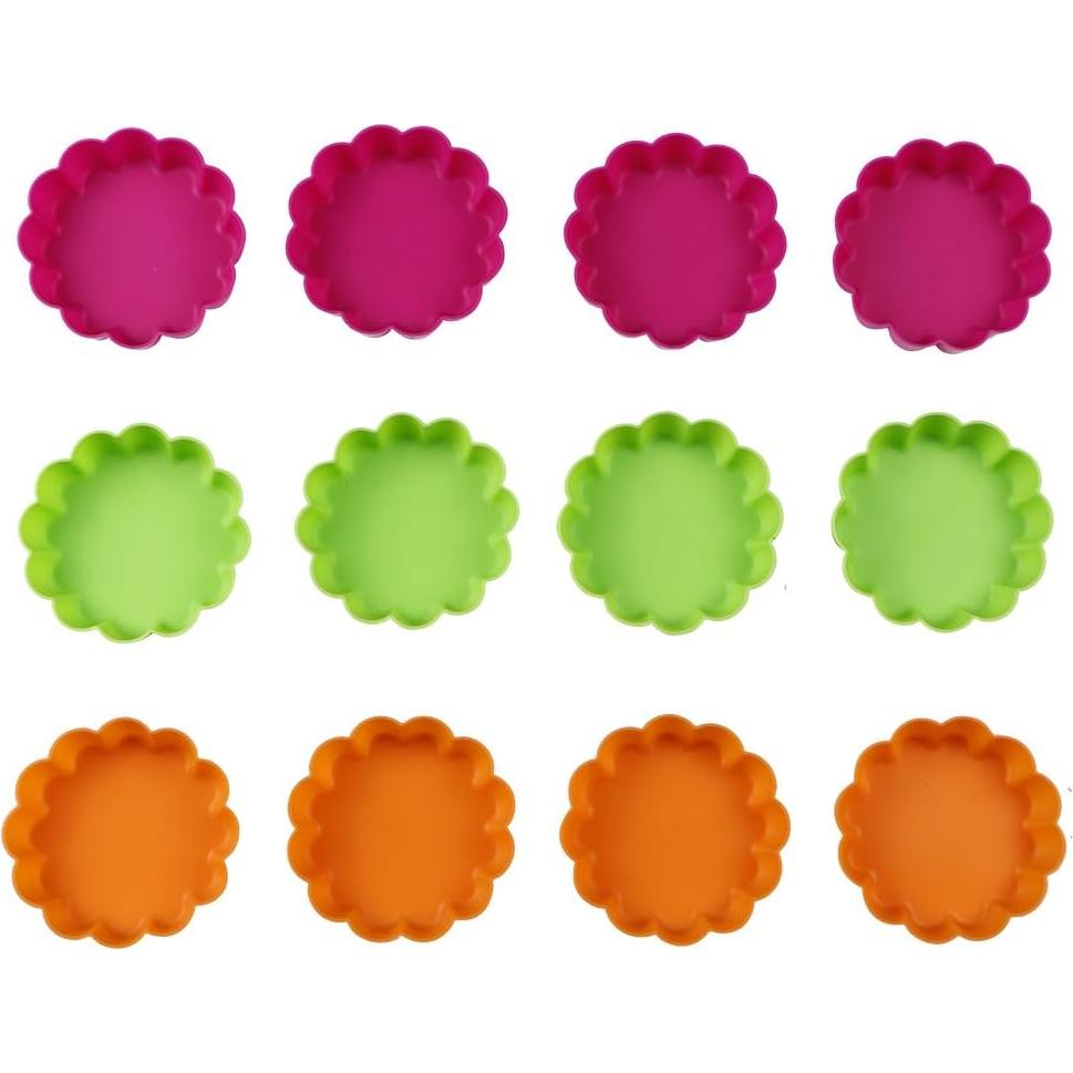 Molde de Tartas Mini Webake Silicona Antiadherente 8,26 cm 12 Pzas