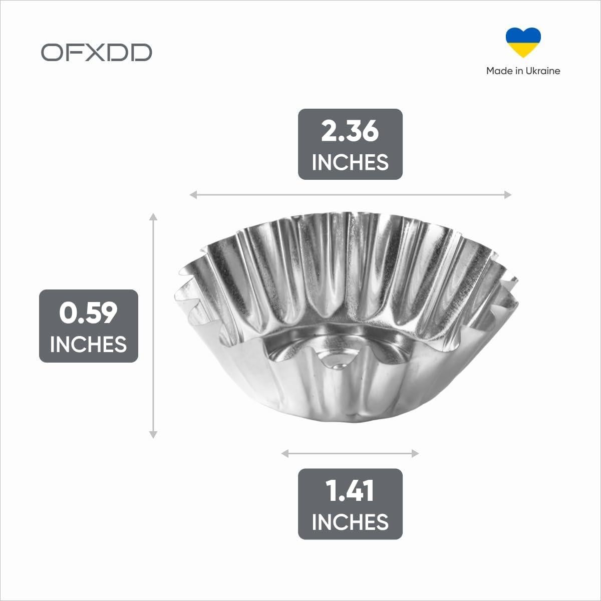 Moldes para Muffin OFXDD 5,99 cm Acero Inoxidable 10 Pcs