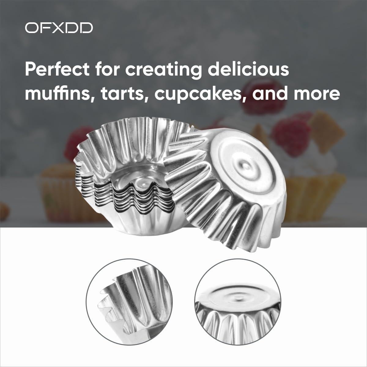 Moldes para Muffin OFXDD 5,99 cm Acero Inoxidable 10 Pcs