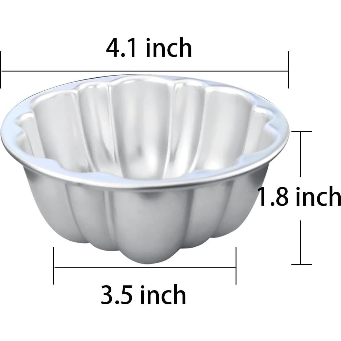 Moldes para Cupcake Weilan 6 Piezas Aluminio Antiadherente